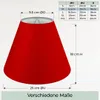 Wogati® Premium Lampenschirm E14/E27 Baumwolle  | Rot / Produktbild-Vorschau 4