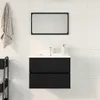 vidaXL Mobile lavello in rovere nero 60x38,5x45 cm Anteprima dell’immagine prodotto 4