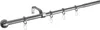 A metal curtain rod with rings and a decorative finial on a white background. Produktbild-Vorschau