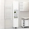vidaXL Kúpeľňová skrinka s vysokým leskom biela 30x30x179 Náhľad obrázku produktu 2