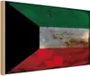 vianmo Holzschild 20x30 cm Kuwait Rost Flagge Fahne Wappen Produktbild-Vorschau 1