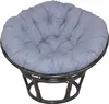 A papasan chair with a gray cushion on a white background. Produktbild-Vorschau