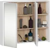 Badezimmer-Hängeschrank VAMI mit Spiegel Weiß, Sonoma Eiche Produktbild-Vorschau 2