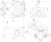 Technical drawing with dimensions of a shower valve. Produktbild-Vorschau