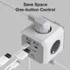 8-in-1 Wandwürfel-Steckdosenleiste EU-Stecker mit Schalter, Produktbild-Vorschau 2