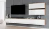 AX LIVING Meuble-paroi Loriano V Chêne Wotan/blanc brillant Voir les images du produit 2