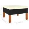 4-tlg. Garten-Lounge-Set mit Kissen Poly Rattan Schwarz Produktbild-Vorschau 9