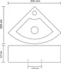 vidaXL Umývadlo s prepadom 45 x 32 x 12,5 cm čierne Náhľad obrázku produktu 6