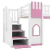 Kinderhochbett mit Stauraumtreppe und Fenster, MDF Kiefer, Produktbild-Vorschau 7