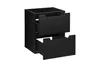 Armoire De Salle De Bain 50 Cm Noir Mat 2 Tiroirs Rainurés Voir les images du produit 3