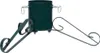 A dark green metal Christmas tree stand with ornate legs is shown against a white background. Náhled obrázku produktu
