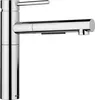 A close-up studio shot of a modern chrome kitchen faucet against a white background. Anteprima dell’immagine prodotto