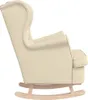 vidaXL Fotel bujany kremowy 74x90x102 cm tkanina Podgląd zdjęcia produktu 5