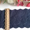 95mm Spitzenband aus 100% Baumwolle, Dunkelblau, , Produktbild-Vorschau 2