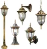 A collection of five outdoor lamps with a vintage, ornate design, displayed against a white background. Podgląd zdjęcia produktu