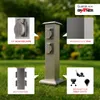Grafner Edelstahl Gartensteckdose mit 4 Steckdosen, IP54, Produktbild-Vorschau 2