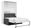 Schrankbett Wandbett Klappbett vertikal GN 140x200 weiß mit Produktbild-Vorschau 2