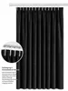 Verdunkelungsvorhang Samt weich 140x145 cm Schwarz Vorhang Produktbild-Vorschau 3
