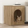 vidaXL Kočičí domek ruční práce dub 53 x 52 x 62 cm Náhled obrázku produktu 3