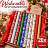 20 Rollen Geschenkpapier Weihnachten Verpackung Produktbild-Vorschau 1