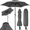 Kingsleeve® Sonnenschirm Balkon 200cm UV Schutz 80+ Produktbild-Vorschau 1
