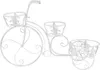 vidaXL Kvetinové schody tvar bicykel Vintage štýl kov Náhľad obrázku produktu 3