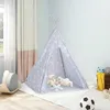 vidaXL Kinder Tipi-Zelt mit Tasche Polyester Grau Produktbild-Vorschau 2