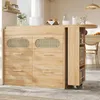 Bartisch 360° drehbar, 6 Schubladen, PE Rattan Türen, Produktbild-Vorschau 10