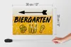 Holzschild Hinweis Biergarten links Bier Schild, 30x20 cm, Produktbild-Vorschau 6