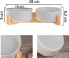 Dvojitá keramická miska s bambusovým stojánkem 2x 400 ml Náhled obrázku produktu 4