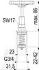 Schlösser KFR-Oberteil 1819 steig. Spindel G 3/4 Produktbild-Vorschau 1
