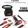 Wiltec taška na opasok na náradie 24 x 28 cm do 15 kg, Náhľad obrázku produktu 4