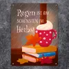 Regen ist am schönsten im Herbst Metallschild XL in 21x28 Produktbild-Vorschau 2