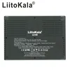 The back of a black battery charger with product information printed on it. Produktbild-Vorschau