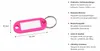 Lot de 120 porte-clés à personnaliser, couleur unie - rose Voir les images du produit 3