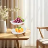 dvoupatrová mísa na ovoce Podnos na ovoce bílý Náhled obrázku produktu 3