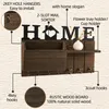 Schlüsselbrett Schlüsselhaken aus Holz mit Ablage,Vintage Produktbild-Vorschau 4