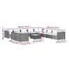 12-tlg. Garten-Lounge-Set mit Kissen Braun Poly Rattan Produktbild-Vorschau 6