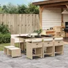 The Living Store 11-tlg. Garten-Essgruppe mit Kissen Beige Produktbild-Vorschau 2
