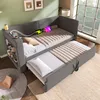 Sweiko Polstertes Daybett 90x200 cm, Einzelbett Schlafsofa Produktbild-Vorschau 14