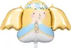 Folienballon Engel 77x45cm Hellblau / Gold Produktbild-Vorschau 1