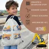 HECKBO Sac à cordon enfant avec motif véhicules de chantier Voir les images du produit 3