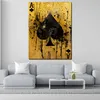 Spielkarte Yellow modern Leinwandbild Wandbild abstrakt Produktbild-Vorschau 2
