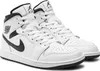A pair of white and black Nike Air Jordan 1 Mid sneakers. Anteprima dell’immagine prodotto