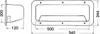 Półka boczna ABS biała 540 x 244 x 120 mm, 1 szt Podgląd zdjęcia produktu 2