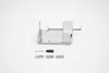 A stainless steel potato spiral cutter and its accessories are laid out on a white background. Podgląd zdjęcia produktu