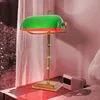 RGB LED Banker Tischlampe, bronze, Glasschirm grün, H 56 cm Produktbild-Vorschau 2