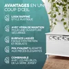 CASARIA® Coffre de Rangement Blanc avec Couvercle, Banc en Voir les images du produit 5