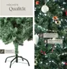 A close-up view of a decorated artificial Christmas tree, with some text overlays highlighting product features. Produktbild-Vorschau
