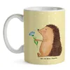 Mr. & Mrs. Panda Tasse Igel Blumen - Gelb Pastell - Produktbild-Vorschau 3